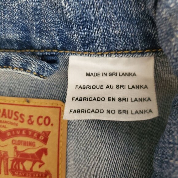 Levis Denim Trucker Jacket Plus Size 3X Womens Blue Jean Jacket Cowgirl Western - Picture 4 of 12